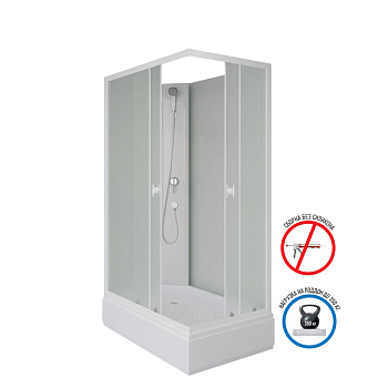 Душевая кабина Niagara Promo P110/80/26Q/MT/BK 110х80 прямоугольная без крыши ориентация универсальная